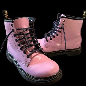 Dr. Martens Girls Pink Leather Boots